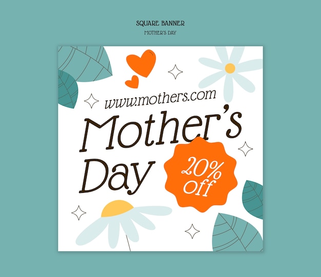 PSD floral  mother's day celebration template