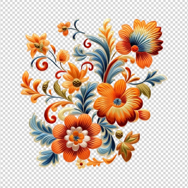 PSD a floral pattern with leaves and flowers