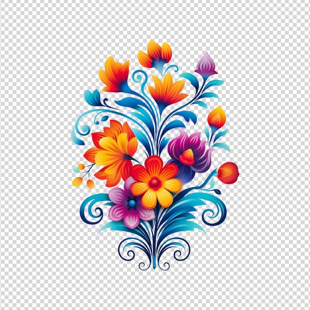 PSD a floral pattern with leaves and flowers