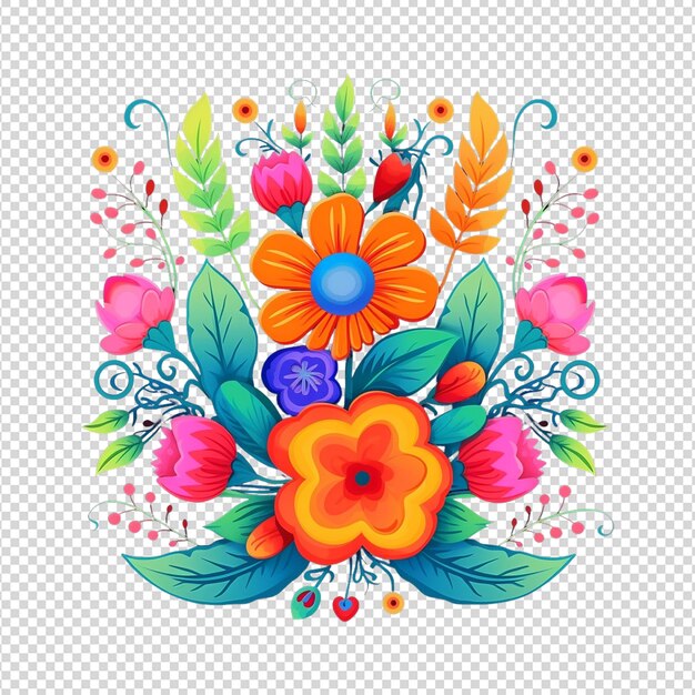 PSD a floral pattern with leaves and flowers