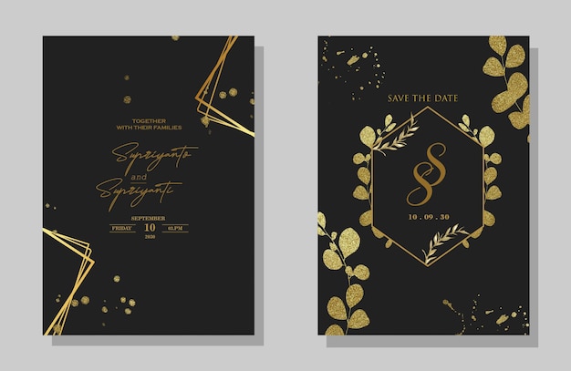 PSD floral wedding invitation card template design somei yoshino sakura flowers psd