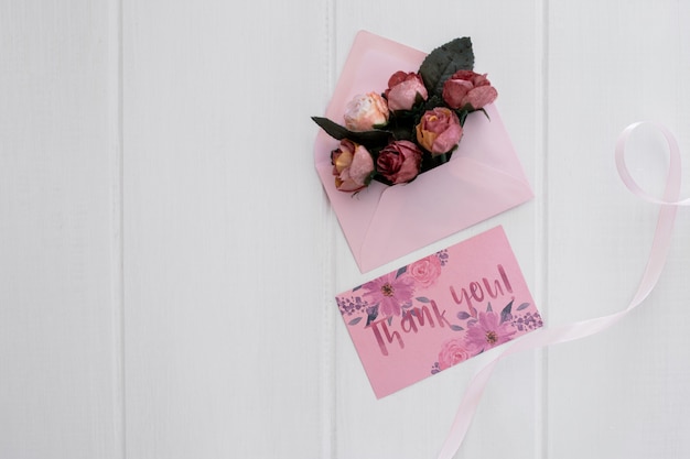 floral wedding invitation mockup watercolor