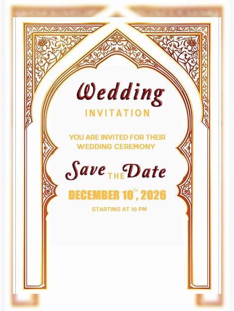 Floral wedding and save date invitation greeting card elegant vintage style multipurpose