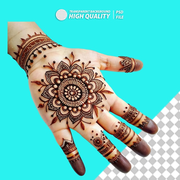 PSD floralny mehndi design png