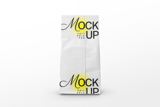 Flour paper bag mockup template psd design