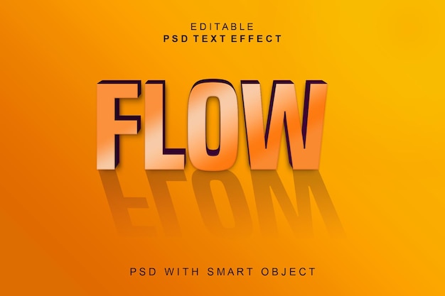 Flow 3d text effect