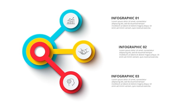 PSD modello di business infografica diagramma di flusso diagramma con 4 passaggi