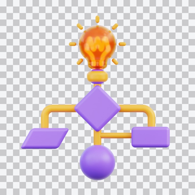 Flowchart 3d Illustration