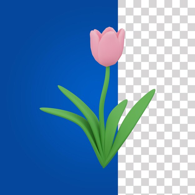 PSD flower 3d icon