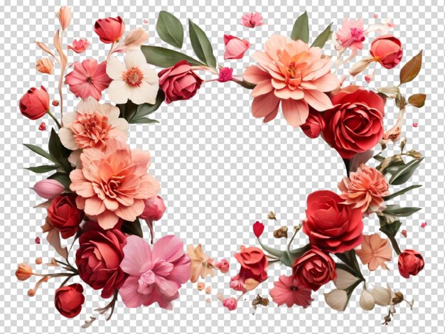 Disposizione di fiori o bouquet primavera colorata png