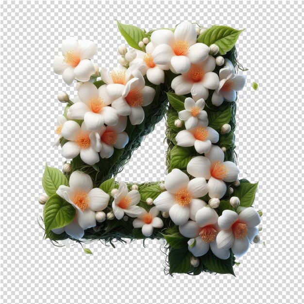 A flower arrangement made by the number 3