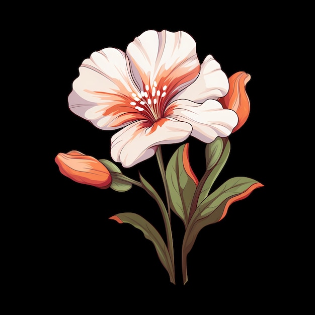 PSD flower art illustrations for stickers tshirt design poster etc