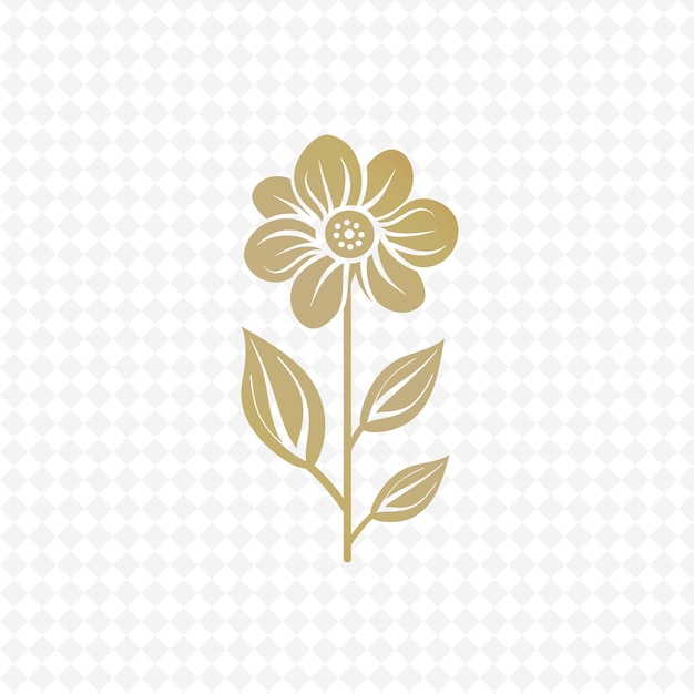 A flower on a background of dots vector art illustration