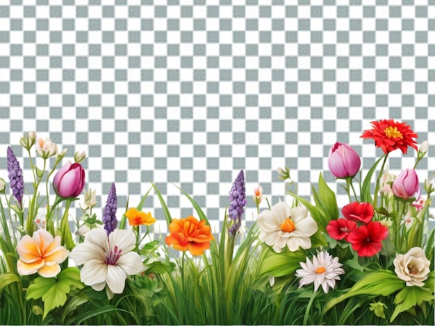 PSD flower bed isolated on transparent background