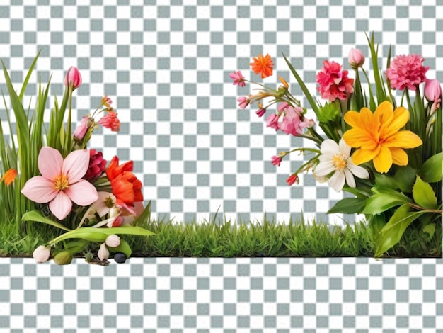 PSD flower bed isolated on transparent background