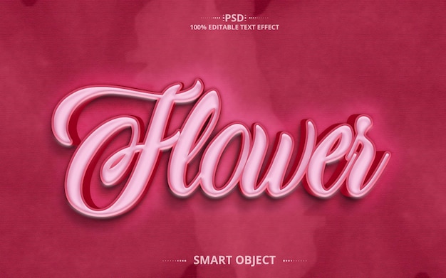 flower best creative text effect design