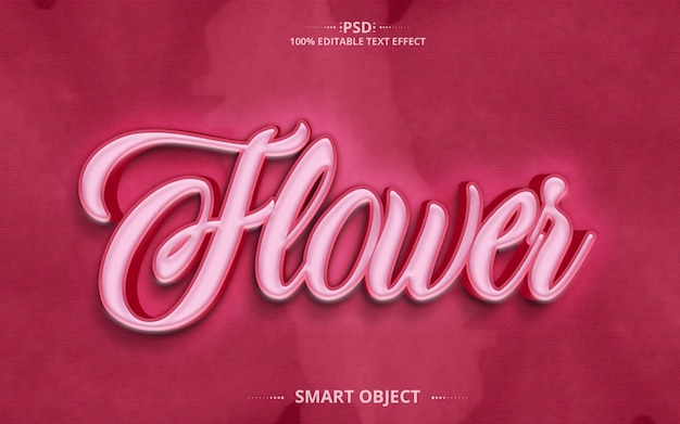 Flower best creative text effect design