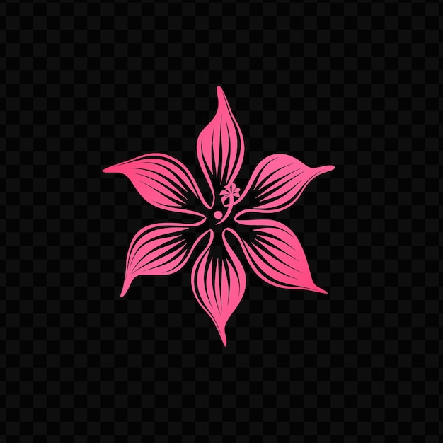 A flower on a black background free vector