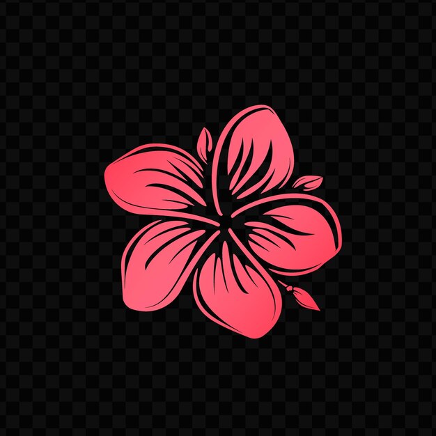 PSD flower on a black background