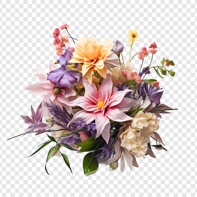 PSD 透明な背景に分離された花の花束