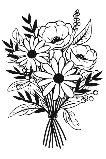 Flower bouquet vector