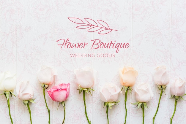 PSD boutique di fiori con rose