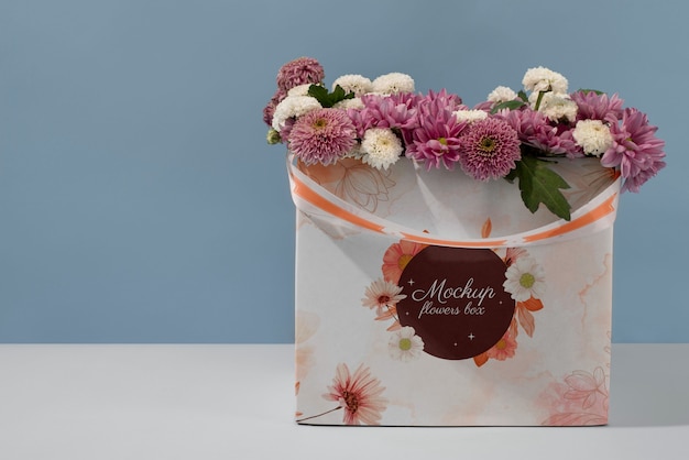 Flower box mockup design