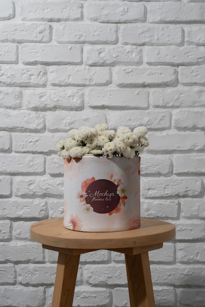 PSD flower box mockup design