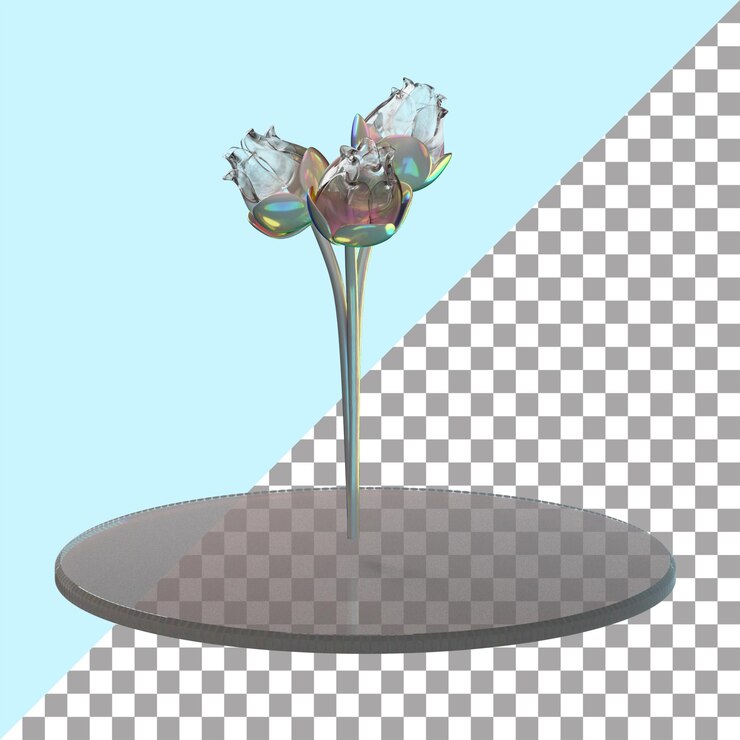 PSD flower chrome