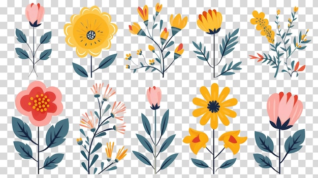 PSD flower clipart png on transparent background vector illustration