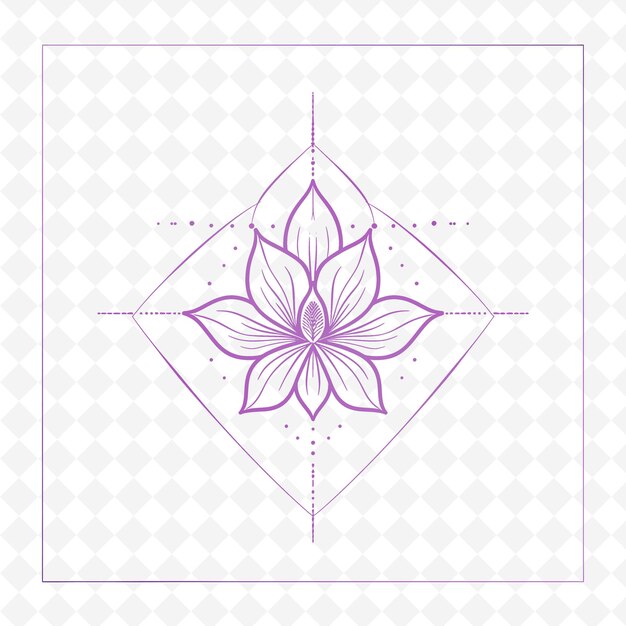 PSD a flower design on a checkered background