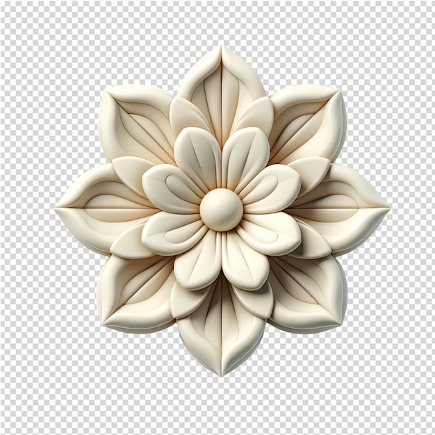 PSD a flower design is shown on a transparent background