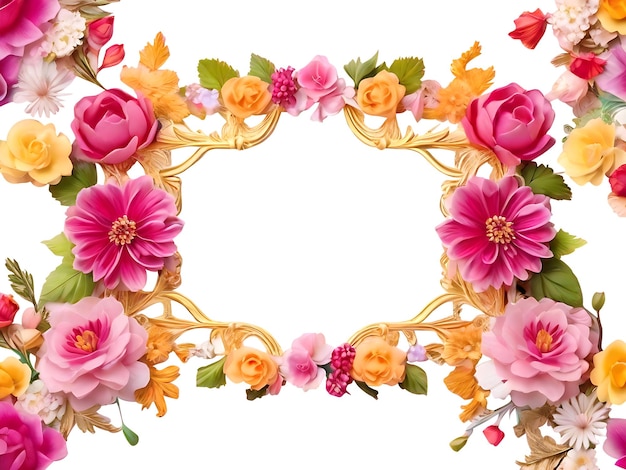 Flower Frame Design Photo Frame PSD