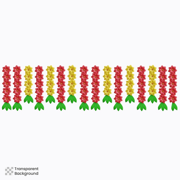 PSD 花朵花束 3d 插图