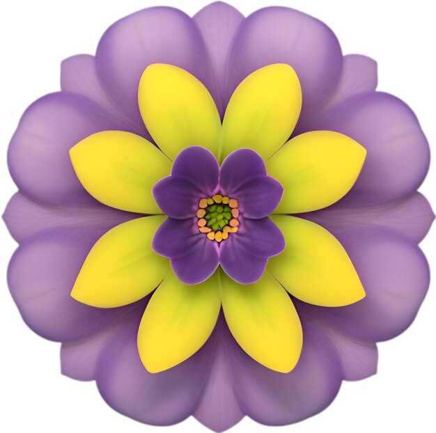 Icona di fiore primo piano di un'icona di fiori colorata carina