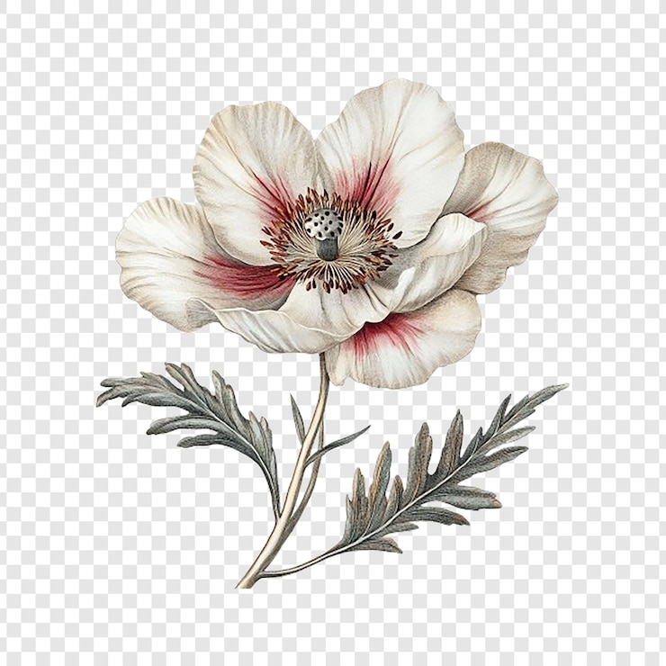PSD flower isolated on transparent background