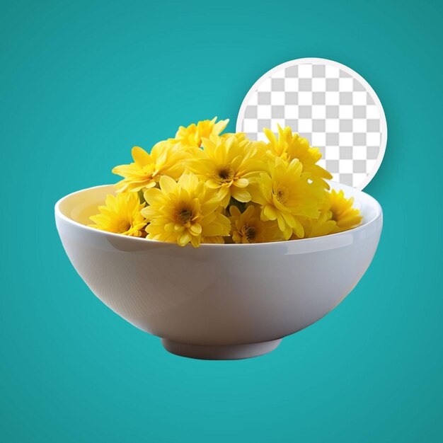 PSD flower isolated on transparent background