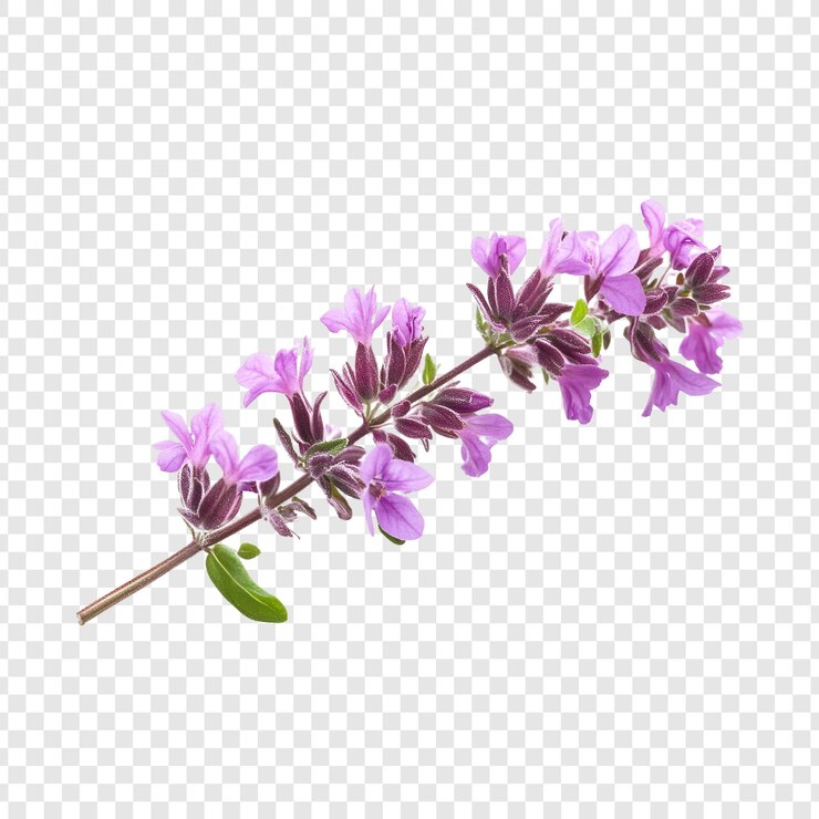 PSD 花朵在透明的地板上分离出来