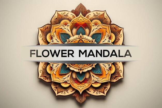 PSD design mandala floreale design mandala premium colorato mandala fiore art