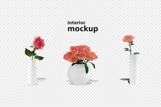 Rendering 3d mockup fiore