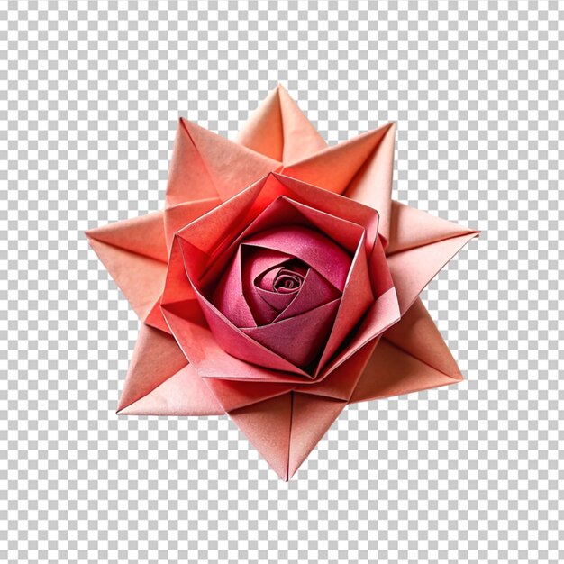 PSD origami di fiori su sfondo trasparente