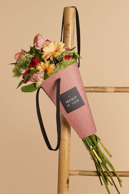 PSD flower packaging mockup design