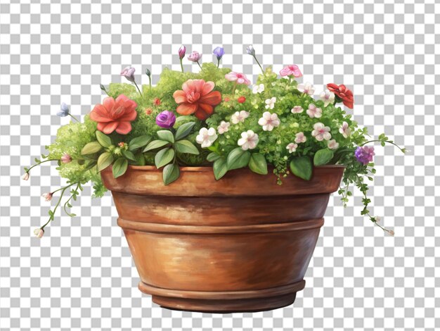 PSD flower pot isolated on white isolated