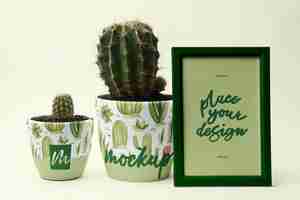 PSD flower pot mockup design