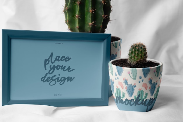 PSD mockup di vaso di fiori