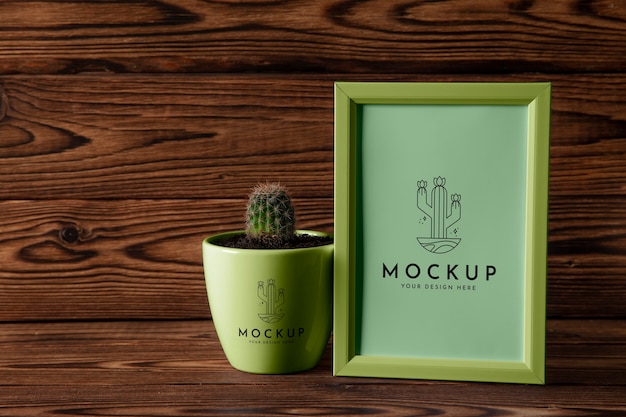 Flower pot mockup design