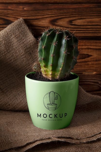 Flower pot mockup design
