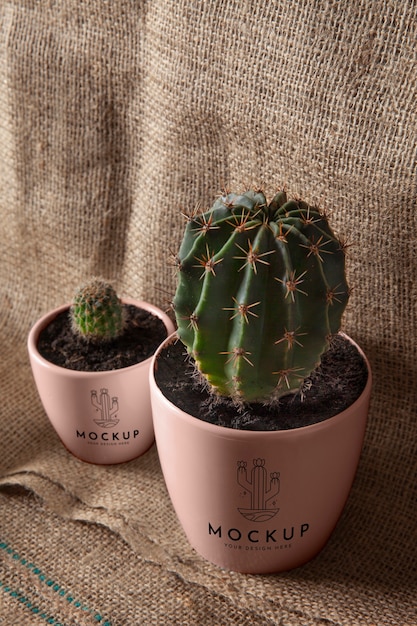 Flower pot mockup design