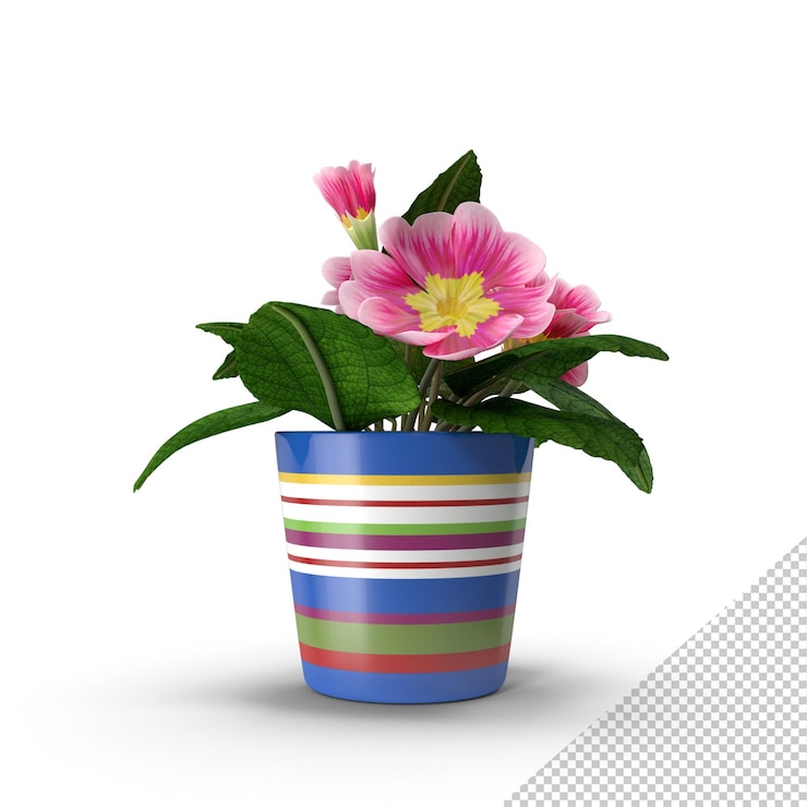 PSD flower in pot png