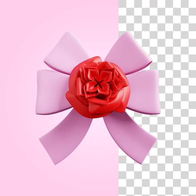 Flower ribbon 3d icon